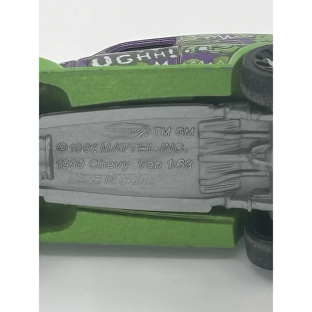 Vintage Matchbox Diecast Toy Car UGHH! 1939 Chevy Van Purple Green Frankenstein